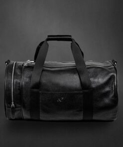 Echtes Leder Schwarz, Anthrazit, Dunkel, Reisetasche, Weekender, Umhängetasche, Crossbodytasche, Laptoptasche, Notebooktasche, Macbooktasche, Sporttasche