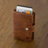 Echtleder Braun, Hellbraun, Taba, Naturleder, Wildleder, Smartwallet, Slimwallet, Kartenhalter, Cardholder, Münzfach, Mechanismus