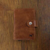 Echtleder Braun, Hellbraun, Taba, Naturleder, Wildleder, Smartwallet, Slimwallet, Kartenhalter, Cardholder, Münzfach, Mechanismus