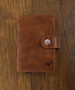Echtleder Braun, Hellbraun, Taba, Naturleder, Wildleder, Smartwallet, Slimwallet, Kartenhalter, Cardholder, Münzfach, Mechanismus