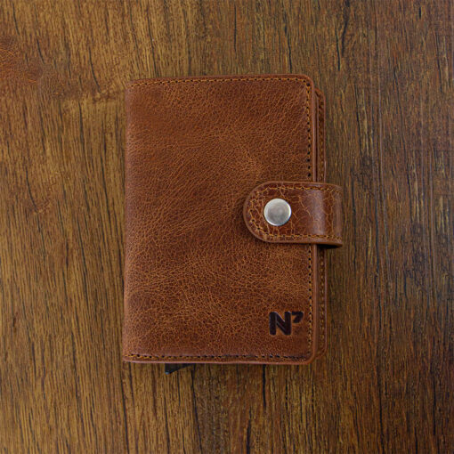 Echtleder Braun, Hellbraun, Taba, Naturleder, Wildleder, Smartwallet, Slimwallet, Kartenhalter, Cardholder, Münzfach, Mechanismus