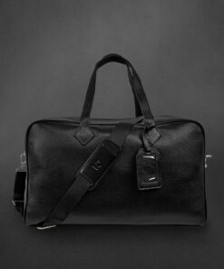 Echtes Leder Schwarz, Anthrazit, Dunkel, Reisetasche, Weekender, Umhängetasche, Crossbodytasche, Laptoptasche, Notebooktasche, Macbooktasche, Sporttasche