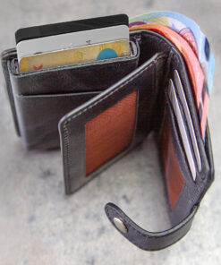 Echtleder Grau, Anthrazit, Naturleder, Wildleder, Smartwallet, Slimwallet, Kartenhalter, Cardholder, Münzfach, Mechanismus